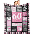 Atokker 60Th Birthday Gifts For Women Blanket, 60Th Birthday Decorations Women, 60Th Birthday Gift Ideas, Happy 60 Birthday Deco