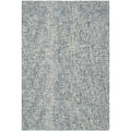 SAFAVIEH Abstract Collection Accent Rug - 3 x 5, Blue & Charcoal, Handmade Wool, Ideal for High Traffic Areas in Entryway, Liv
