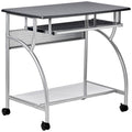 Safco Products 947Ant Mobile Rolling Workstation - Anthricite Metallic Gray, Heavy-Duty Steel Frame, Take Anywhere Caster Wheels, Computer Desk With Keyboard Tray, Portable Home Office Desk, Gray
