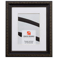 Craig Frames Ancien Ornate, 22 x 28 Inch Antique Black Picture Frame Matted to Display an 18 x 24 Inch Photo