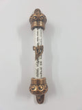 Brown Mezuzah with Not kosher klaf Scroll (4.5 inches) Mezuza Judaica Made in Israel