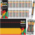 Sayglossy 60 Pcs Black History Month Party Favors Include 30 Ballpoint Pens, 30 Black History Cards Black History Month Gift for