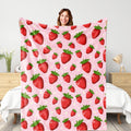 Pink Strawberry Blanket For Kids Girls, Soft Lightweight Strawberry Throw Blanket For Sofa Bed Traveling Camping Gifts Idea 50X6