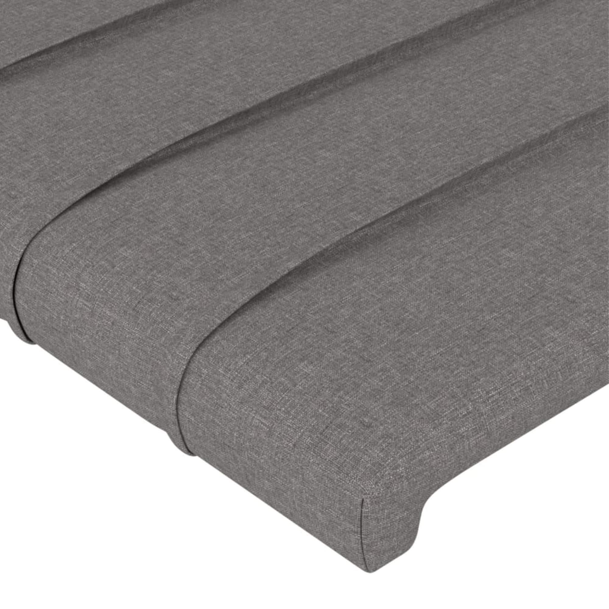 vidaXL Headboard Dark Gray 39.4"x2"x30.7"/34.6" Fabric