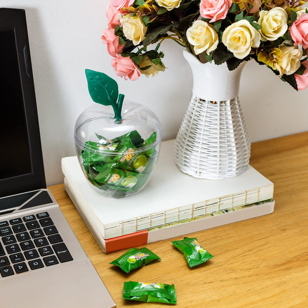 Hanze Large Clear Apple Container, Apple Shaped Candy Toy Filling Containers Jar, Back To School Teacher Appreciation Gift, Wedd