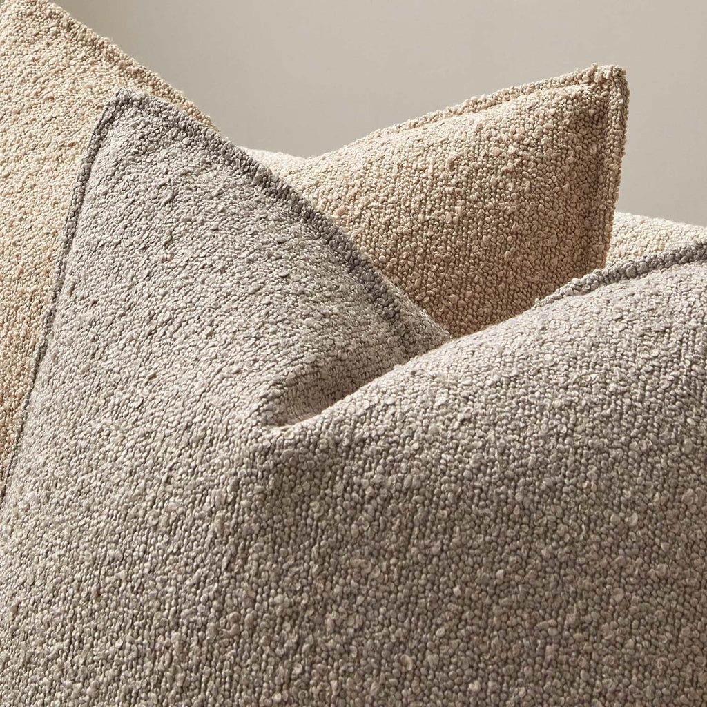 Juspurbet Grey Boucle Textured Lumbar Throw Pillow Covers Set Of 2 For Couch Bedroom Sofa Living Room Decorative Soft Euro Thick