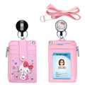 Woosifun Cute Id Badge Holder Retractable Lanyard Reel Clip With Heavy Duty Carabiner,5 Card Slots In2 Sided With Key Ring And Z