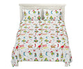 Franco Grinch By Dr. Seuss Holiday & Christmas Bedding Super Soft 100% Cotton Flannel Sheet Set, 4 Pcs, Full, (Official Dr. Seus