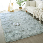 KCHOWUA 5x8 Rug for Living Room Fluffy Rugs Light Grey Rug for Bedroom Plush Machine Washable Area Rugs for Kids Baby Room Nurse