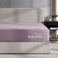 Nestl Grayish Purple Twin Xl Deep Pocket Fitted Sheet, 1800 Microfiber, Ultra Soft, Fits Up To 24 Inch Mattress