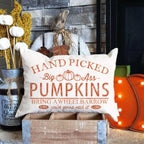 Fall Pillow Covers 12X20 Inch Hand Picked Pumpkin Lumbar Throw Pillow For Fall Farmhouse Decorations Fall Pillows Outdoor Decora