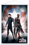 Trends International Marvel Television - Falcon and Winter Soldier - One Sheet Wall Poster, 22.375 x 34, Print and White Hanger 