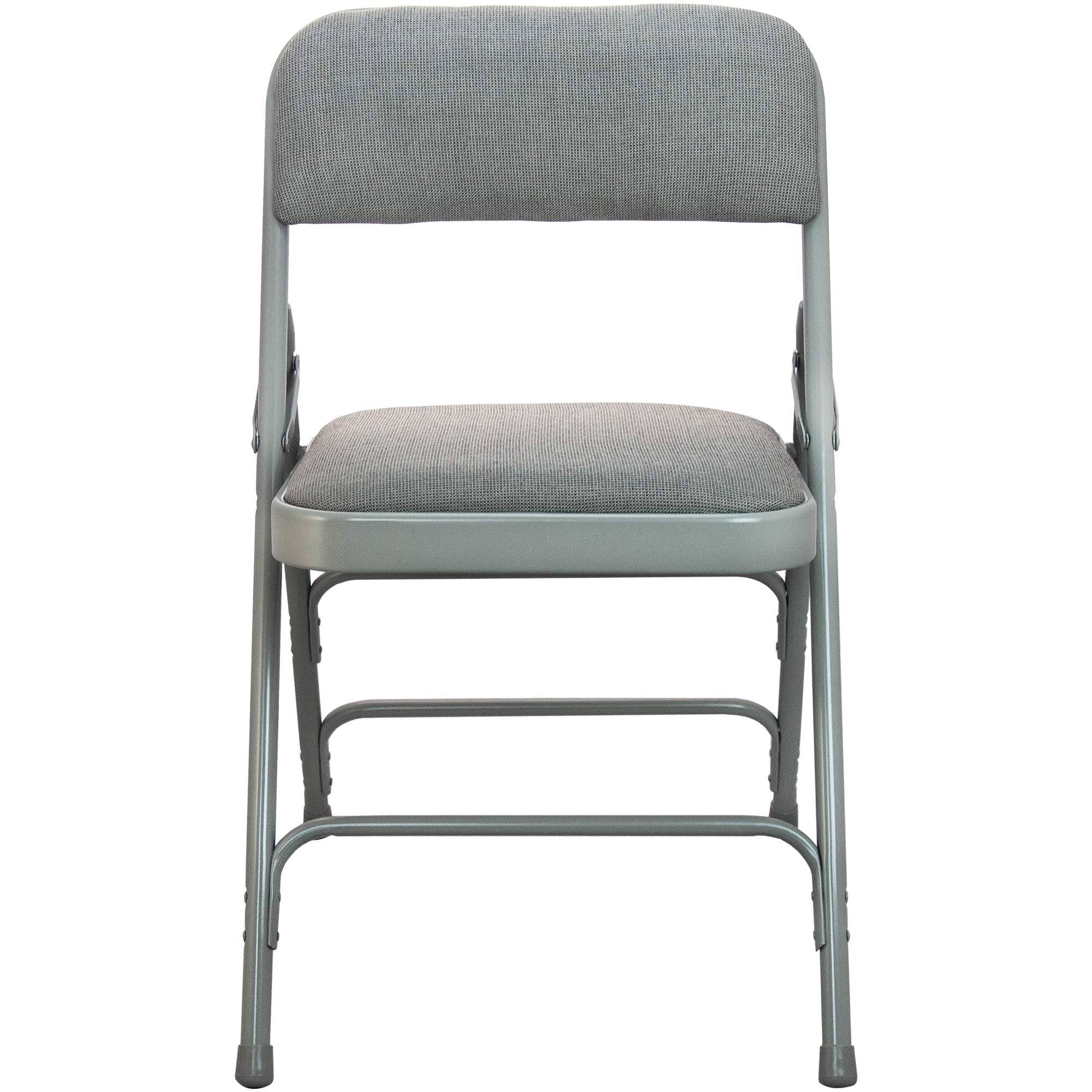 Flash Furniture 2-Pack Advantage Grey Padded Metal Folding Chair - Thumbnail 3