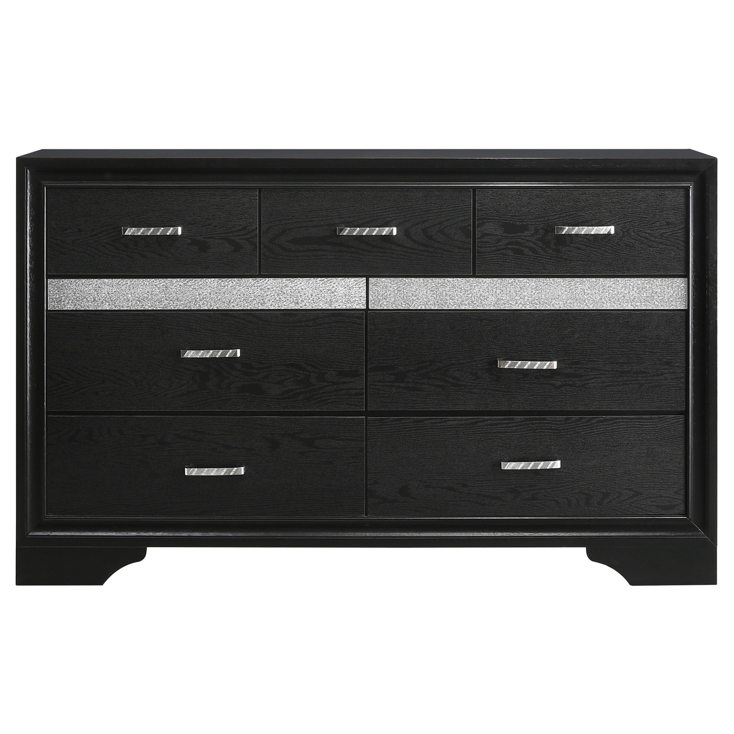 Coaster Home Furnishings Miranda Contemporary 63-inch 9-Drawer Bedroom Dresser Clothing Storage Cabinet Wide Chest of Drawers Organizer Unit Black 206363