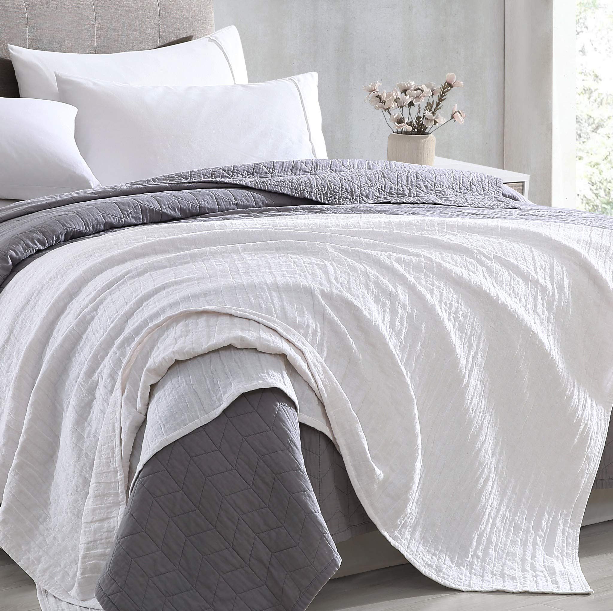 Sterling Creek Dawson Star Muslin Cotton Blanket Three Layers Lightweight Breathable Gauzy Blanket For Adults, All Season (Twin,