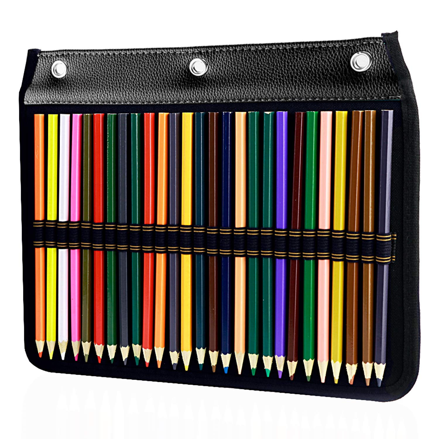 Youshares 3 Ring Pencil Case - 54 Slots Pencil Sleeve, Pencil Pouch Stationery Organizer Compatible With Standard 3-Ring Binder
