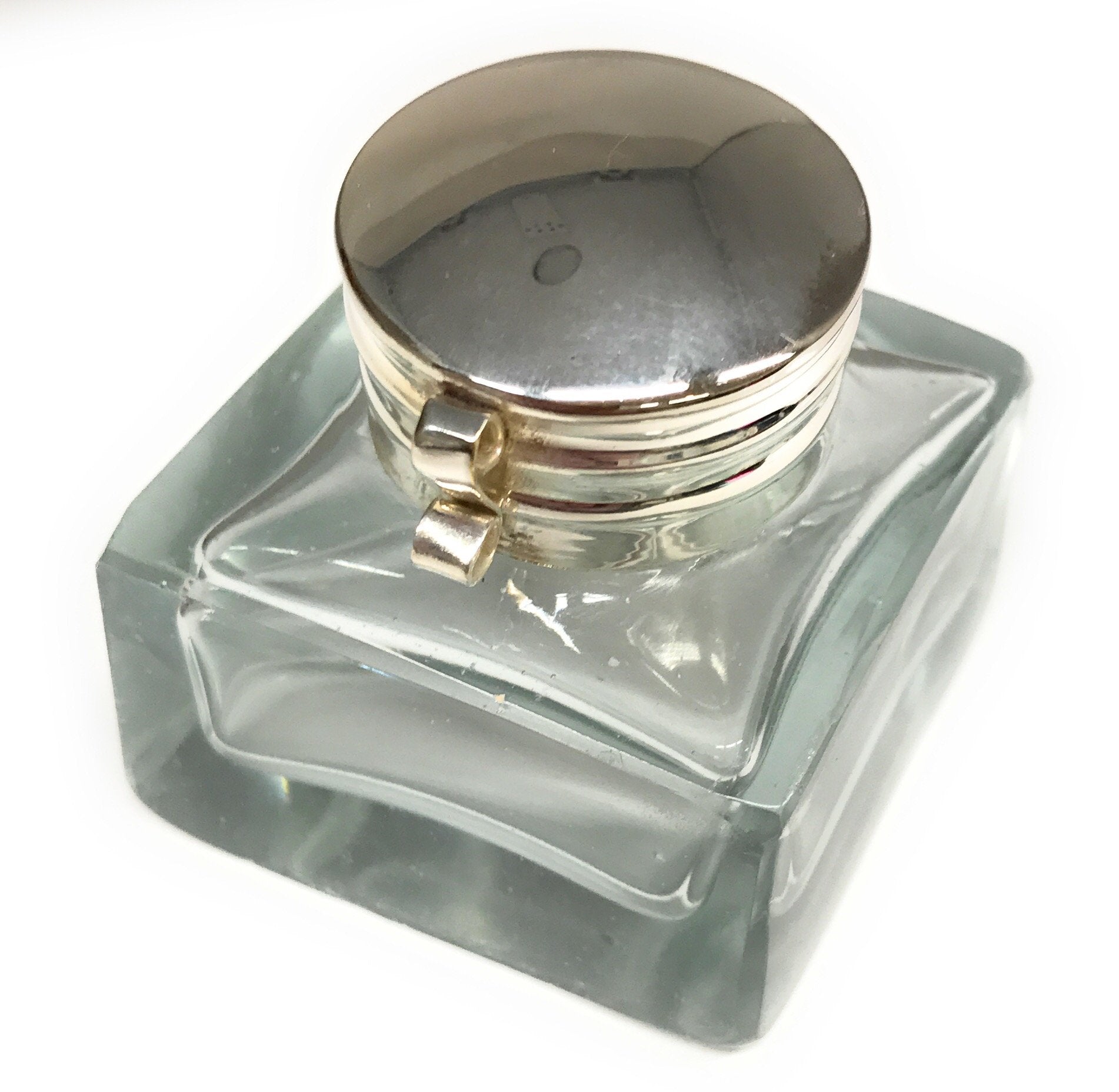 Madison Bay Company Square Clear Glass Mini Inkwell, 1.75 Inches Square X 1.75 Inches Tall