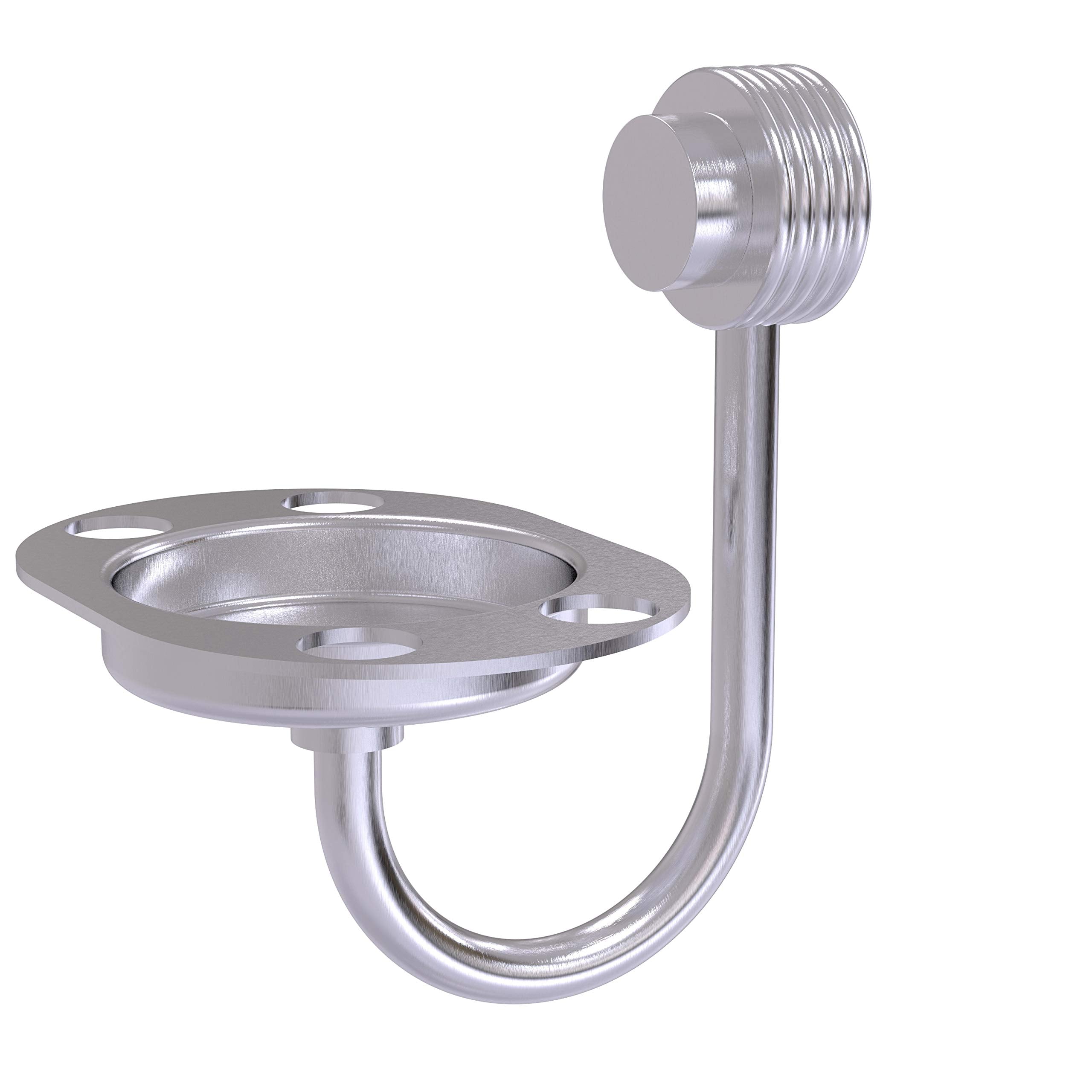 Allied Brass Venus Collection Groovy Accents Tumbler Toothbrush Holder, Satin Chrome