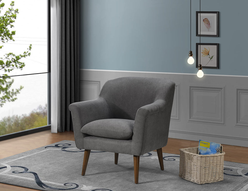 Lilola Home Shelby Gray Woven Fabric Oversized Armchair