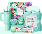 Birthday Gifts for Women Self Care Gifts Get Well Soon Gifts Package Ocean Relaxing Spa Gift Anniversary Gift Basket Kit with Fl