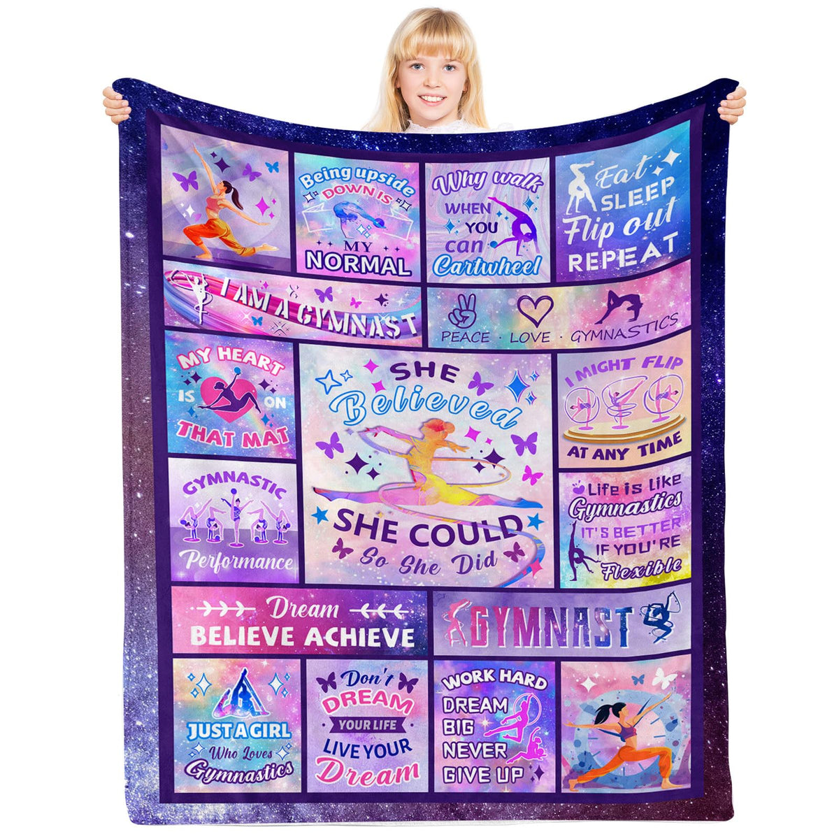 Piufam Gymnastics Gifts For Girls, Gymnastics Stuff, Gymnastics Blanket, Gymnastics Gifts, Gymnastics Stuff For Girls, Gymnastic