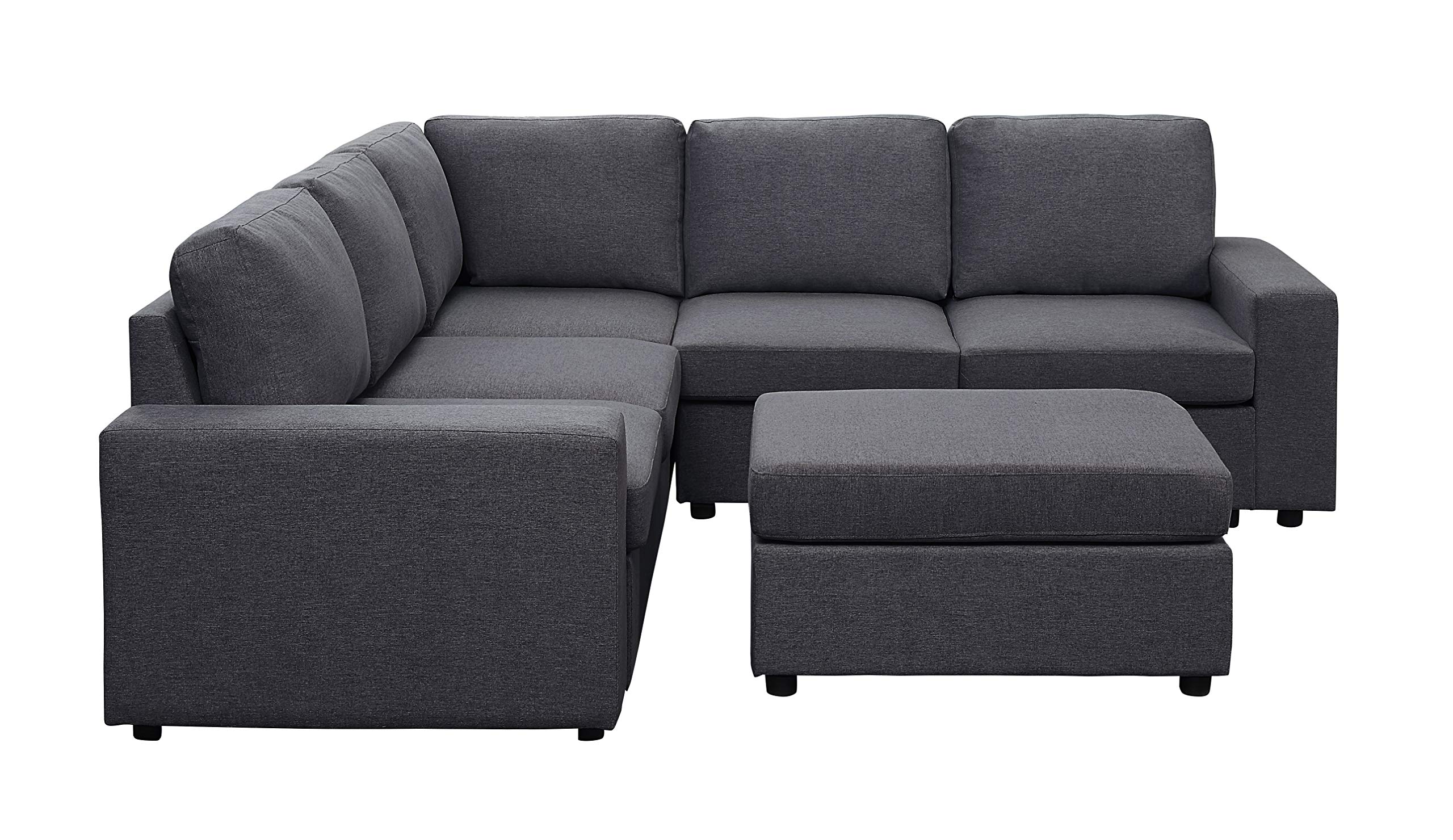 Lilola Home Decker Sectional Sofa with Ottoman - Thumbnail 4
