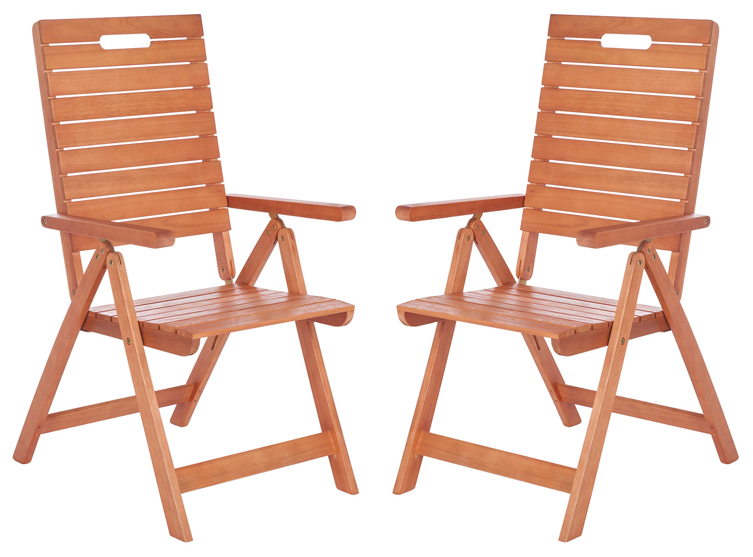 Safavieh Outdoor Collection Rence Natural Brown Folding Chairs (Set Of 2)