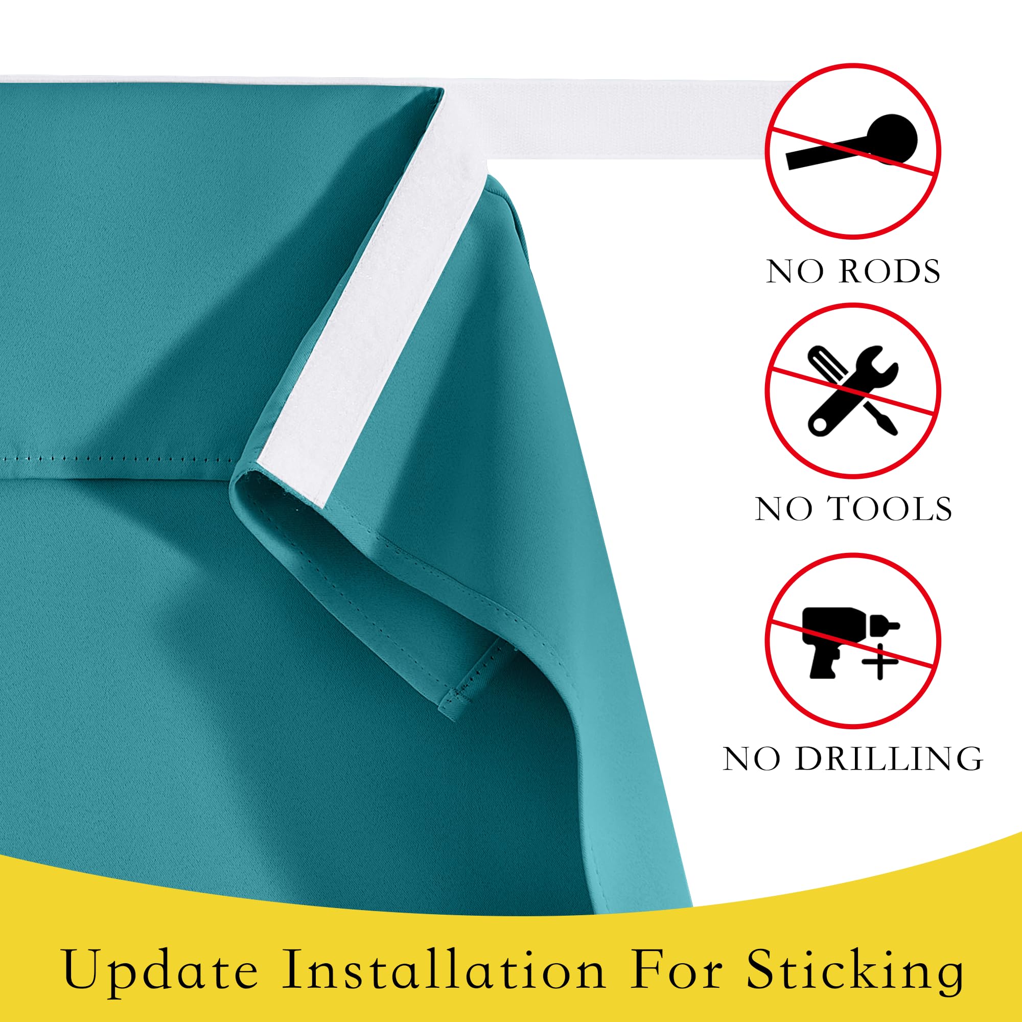 Nicetown Door Curtains For Door Window, Privacy Paper Blinds For Door Covering French Front Thermal Insulated Door Curtain Shade For Bathroom Living Room, 30 X 72 Inches Long, 1 Pc, Peacock Teal