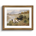 ARPEOTCY Vintage Gold Framed Large Wall Art, Retro River Landscape Paintings, Canvas Prints Artwork with Antique Frame, Victoria
