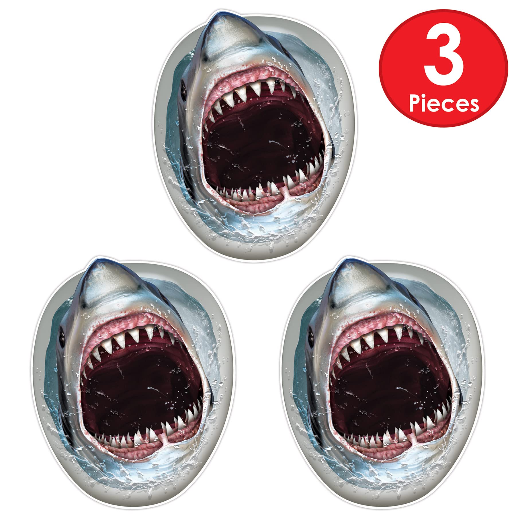 Shark Toilet Topper Peel N Place Pack Of 3