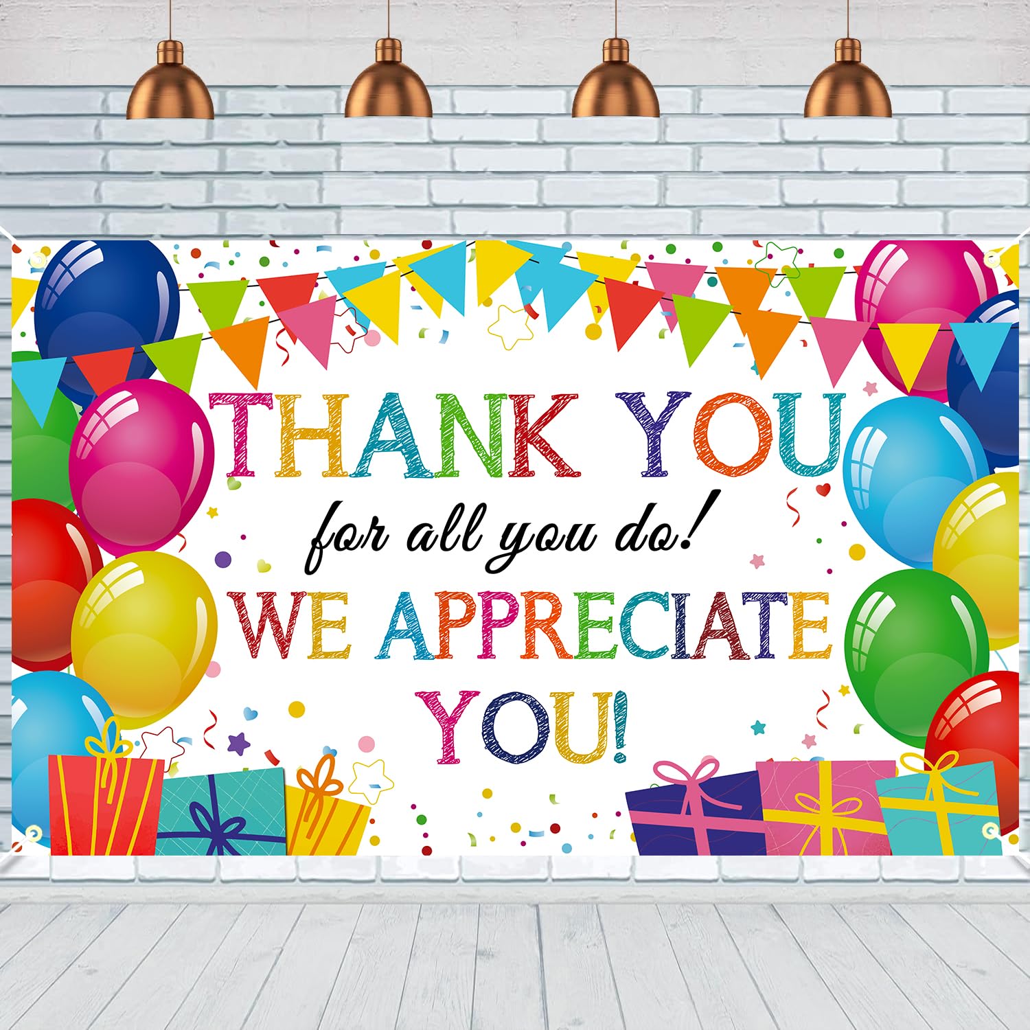 We Appreciate You Banner Thank You Banner Appreciation Decorations Banner Thank You For All You Do Backdrop Employee Teacher Doc
