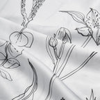 Exq Home Satin Body Pillow Pillowcase Super Soft Silk Pillowcase, Body Pillow Cover With Envelope Closure Flowers With White Bac