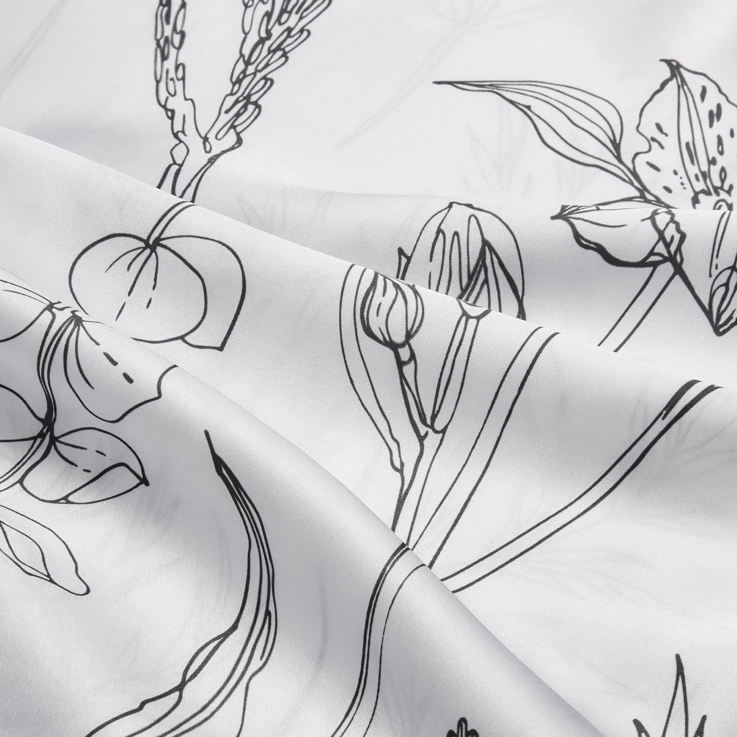 Exq Home Satin Body Pillow Pillowcase Super Soft Silk Pillowcase, Body Pillow Cover With Envelope Closure Flowers With White Bac