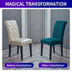 Howhic Stretch Chair Covers For Dining Room Set Of 6, Removable Washable Dining Room Chair Covers, Dining Chair Slipcovers Seat