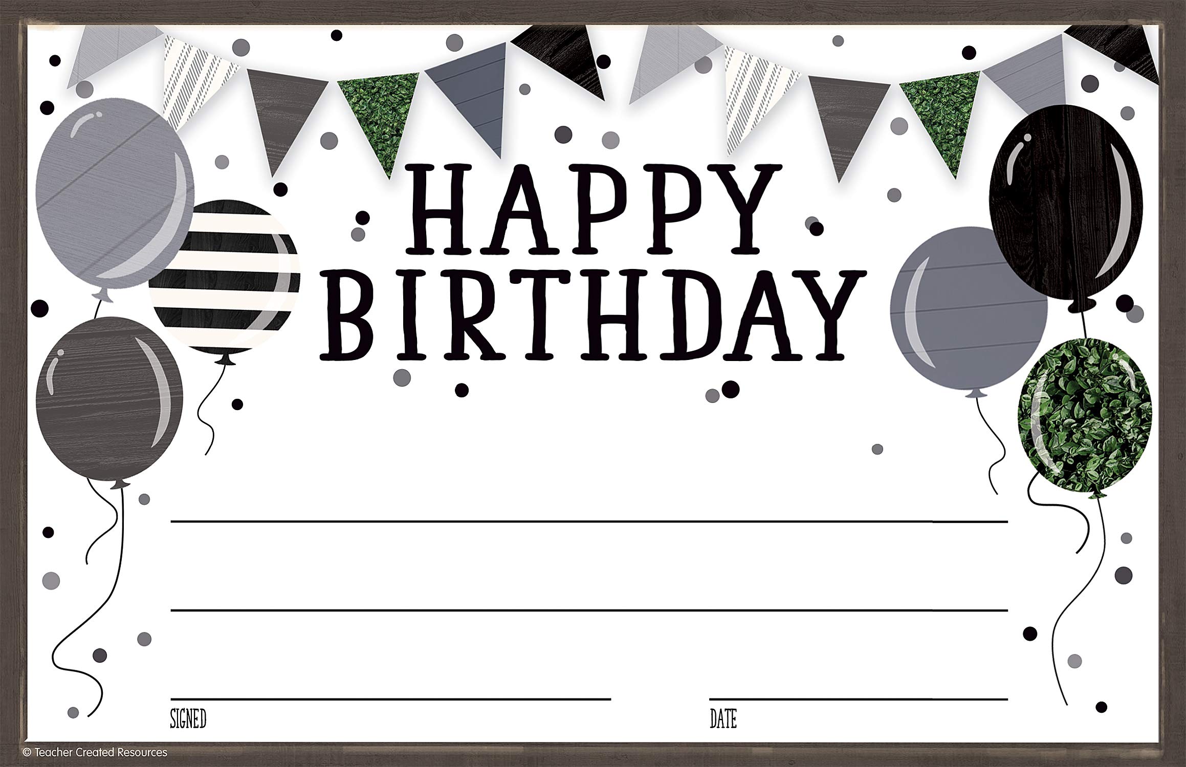 Teacher Created Resources Modern Farmhouse Happy Birthday Awards (TCR8528)