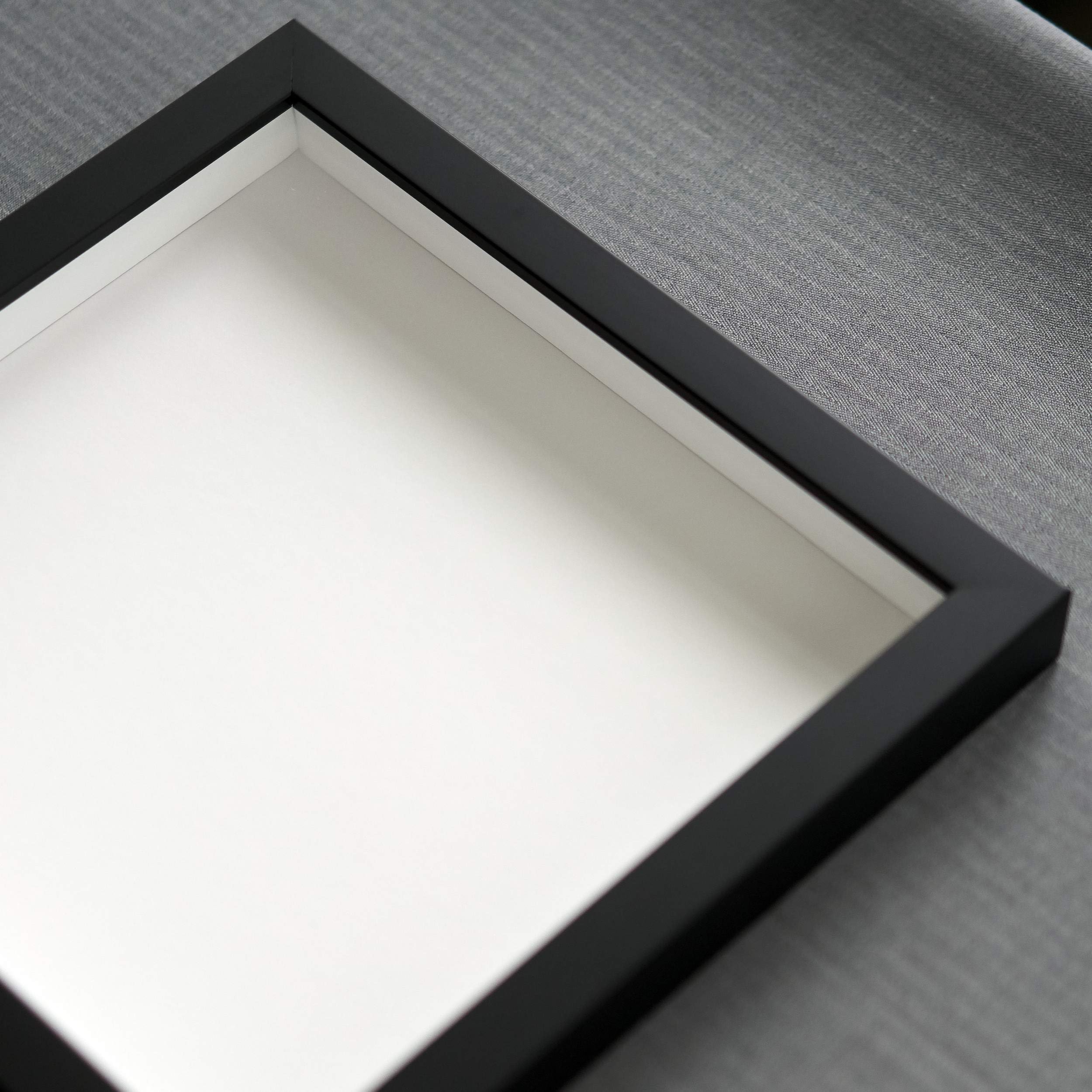 10X16 Shadow Box Frame Contemporary Black | 1'' Depth Of Usable Space| Interior Size 10X16 Or 16X10 Inches| Uv Resistant Acrylic