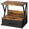 aboxoo Printer Stand for Desk with Storage Drawer, 2 Tier Desktop Or UnderDesk Shelf, MultiPurpose Desk Organizer for Home Offi