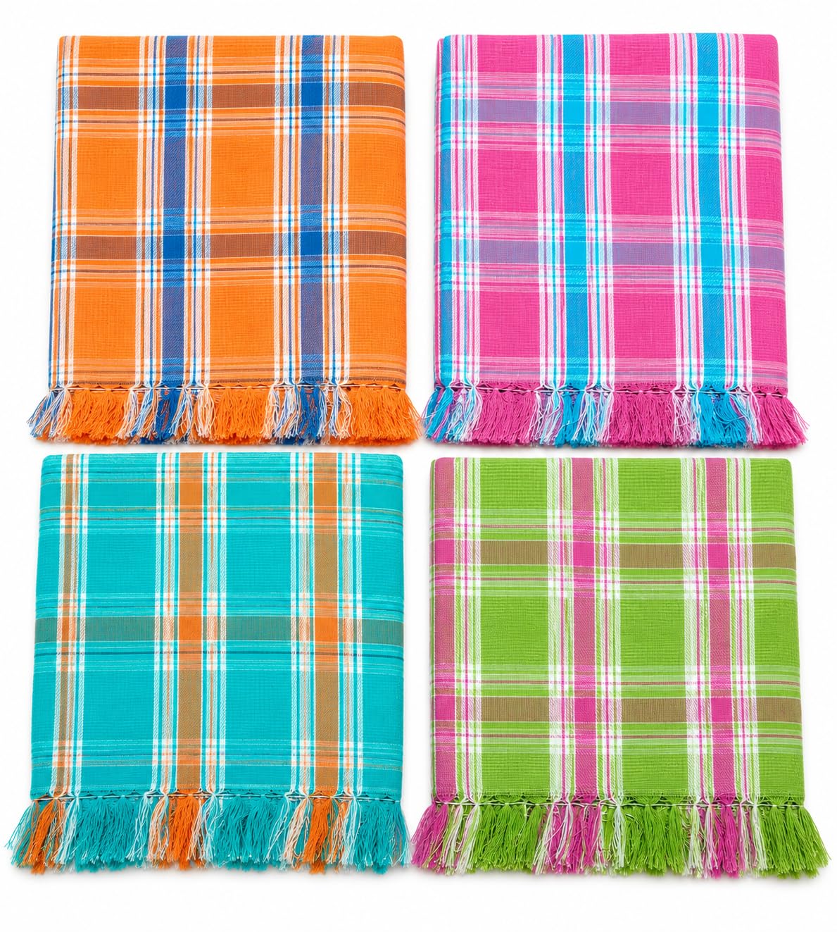 Addone Cotton Bath Towel, 4 Pack, Dobby P,C,O,N.G