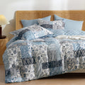 PHF Ultra Soft Floral Duvet Cover Queen Size, Printed boho Bedding Set 3 Pieces, Comfy Farmhouse Reversible Paisley Pattern Duve