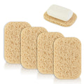 4pcs Soap Lifting Pad for Bar Soap,Beige Non-Slip Soap Saver Pads Self Draining Soap Bars Holder Pads for Kitchen Bathroom Trave