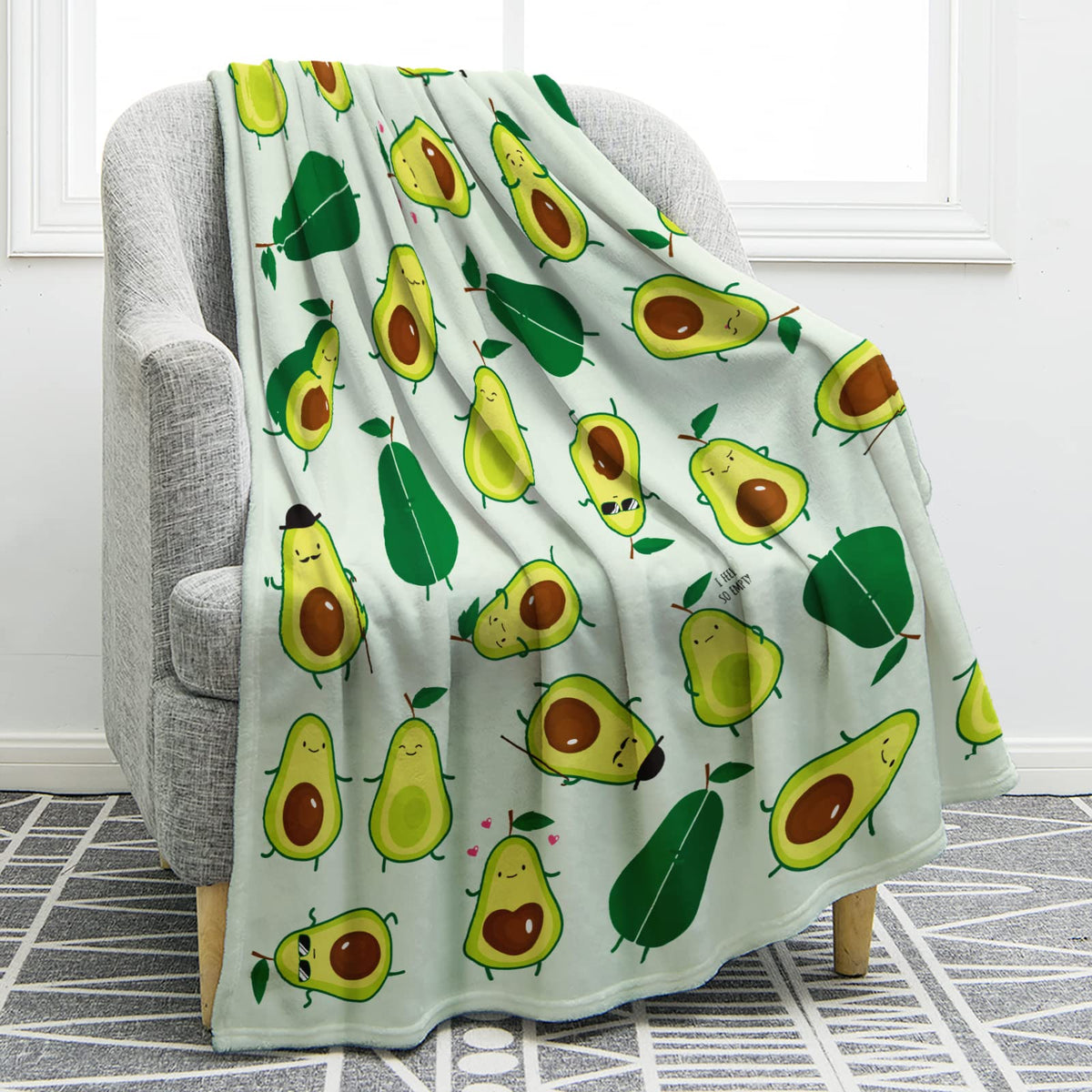 Jekeno Avocado Fruit Blanket Gifts For Mom Women Kids Girls Home Bedroom Living Room Mother'S Day Decor Soft Cozy Lightweight Cu