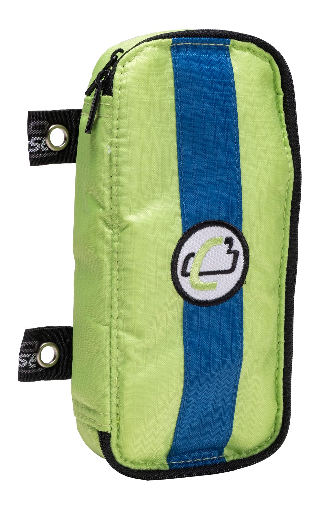 Case-It The Pouch Zippered Pencil Case With Grommets, Lime Green/Blue
