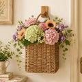 Woven Hanging Basket, Front Door Basket, Natural Seagrass Wall Mounted Storage Baskets, Rustic Farmhouse Hanging Door Baskets, f