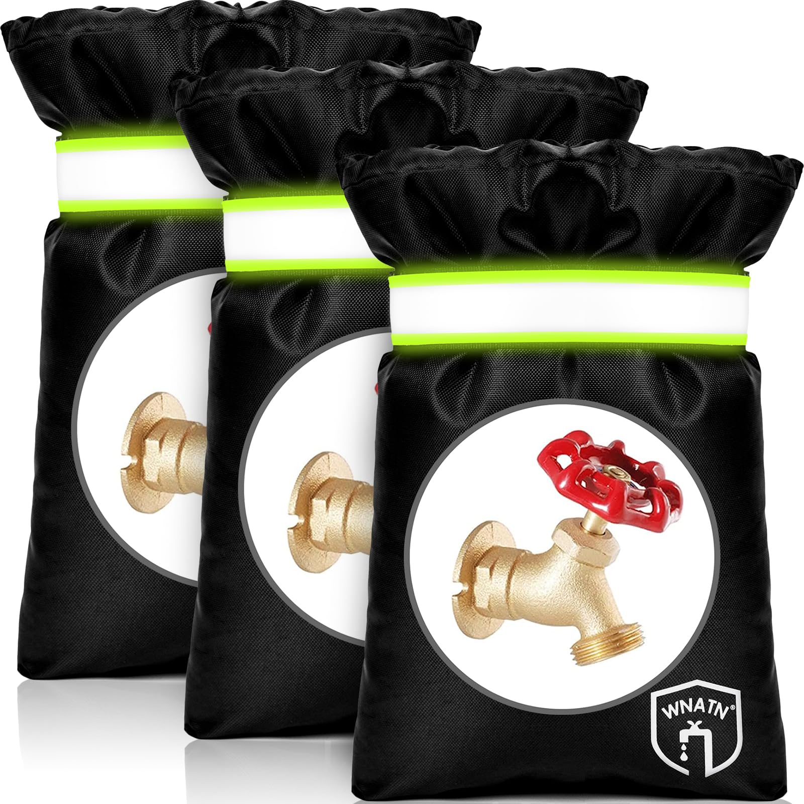 Wnatn Outdoor Faucet Cover Socks For Winter Freeze Protection,Spigot Covers Winter Insulated 7.8' H X 6.2' W,Hose Bib Covers F