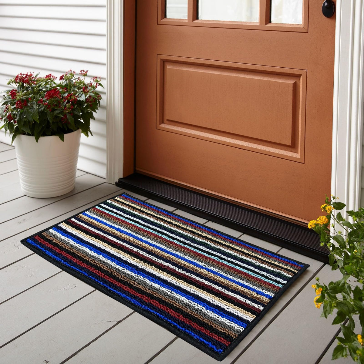 BSB HOME Kingstone Soft Microfiber Tufted Antiskid Doormat for Room | Office | Entrance  Set of 3 | Multicolour