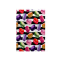 3dRose Towel - Cute French Macaroon Cookies On Black and White Stripes - 15 by 22-inches (TWL_252892_1)