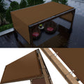 ColourTree 9  x 18  Brown Waterproof Pergola Sun Shade Canopy Replacement Cover UPF50, Commercial Grade 260 GSM Cloth for Outd