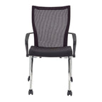 Safco Products Valoré High Back Chair With Arms Tsh1Bb, Black, Reclining Mesh Back, Fabric Seat, Compact Nesting Storage (Qty. 2)