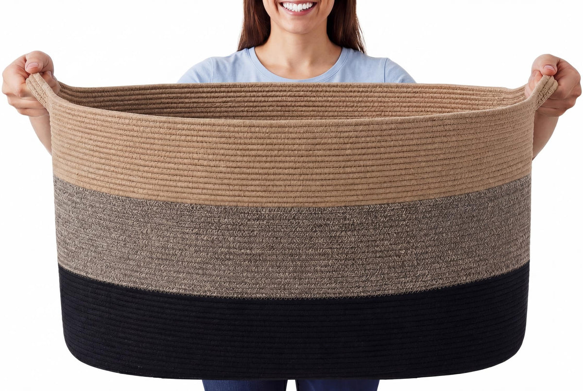 125l Extra Large Blanket Basket, xxxxl Storage Basket, Fresh Color