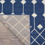 Nourison Grafix Moroccan Navy 2'3' X 7'6' Area Rug, Easy Cleaning, Non Shedding, Bed Room, Living Room, Dining Room, Kitchen (